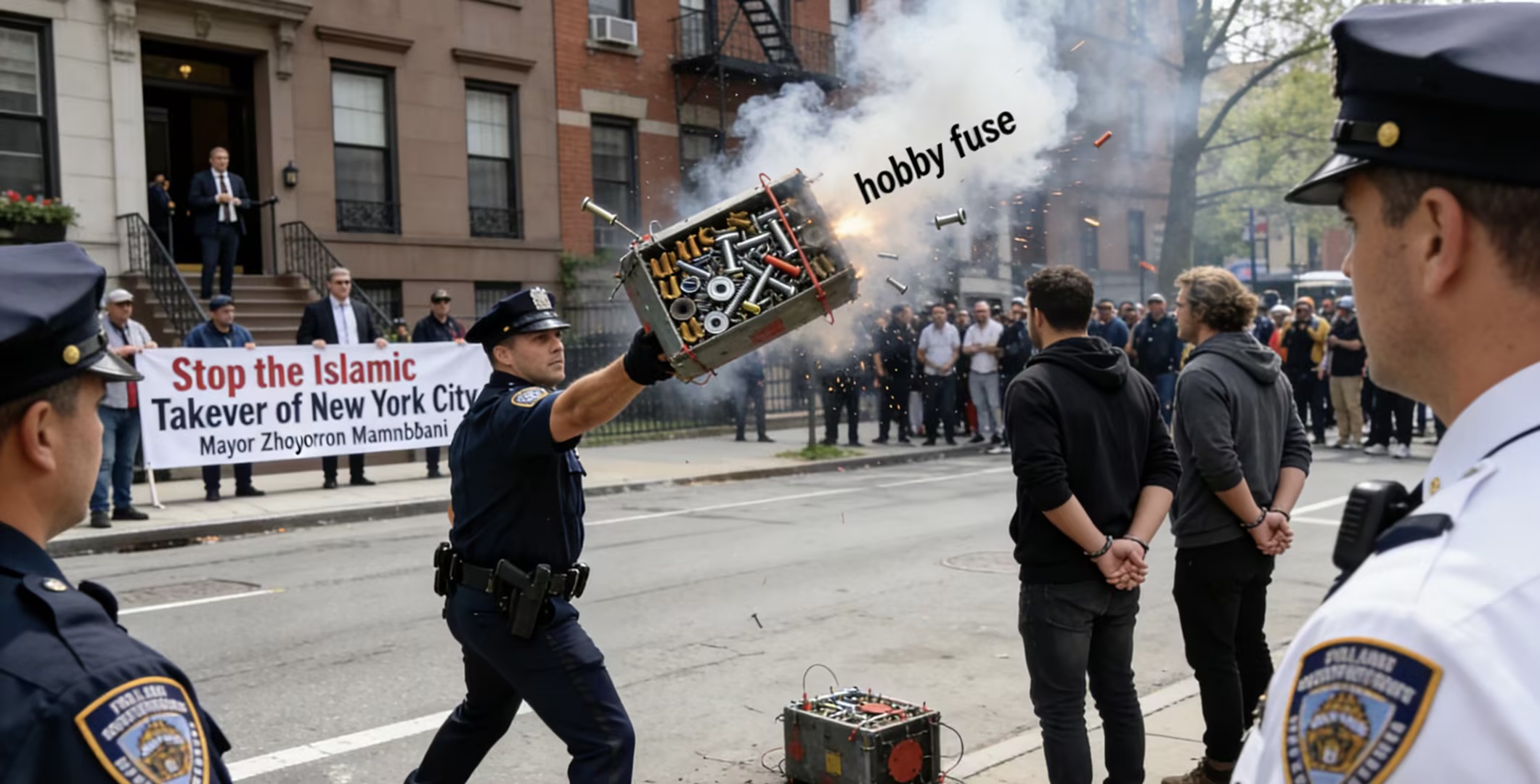 Explosive Device Thrown at NYC Protest